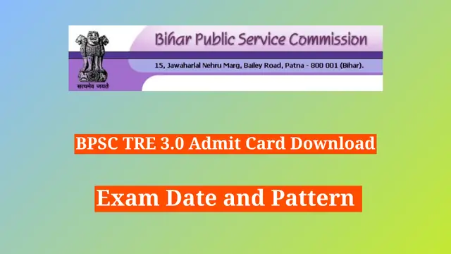 Bihar TRE 3.0 Admit Card 2024