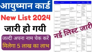 Ayushman Bharat Yojana New List 2024