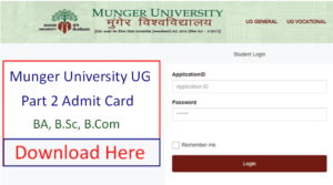 Munger University Part 2 Admit Card 2024